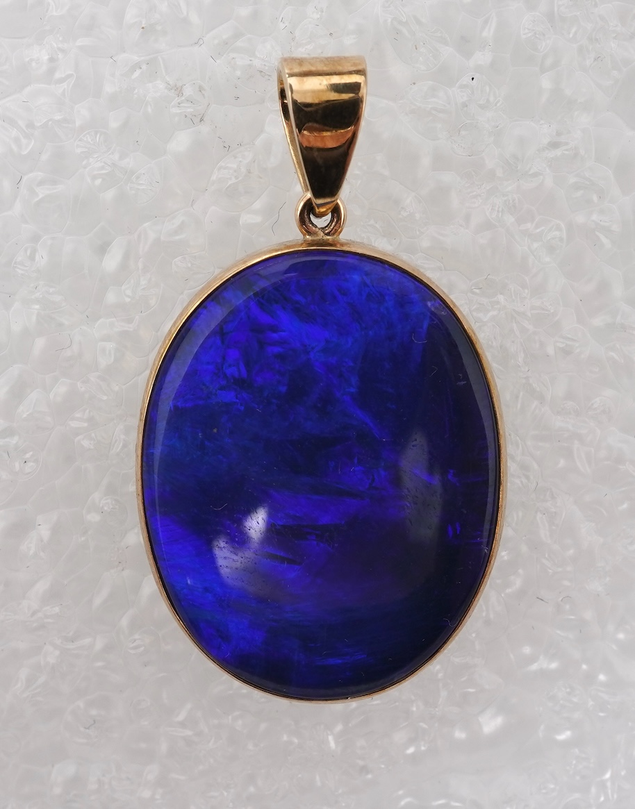 A black opal pendant